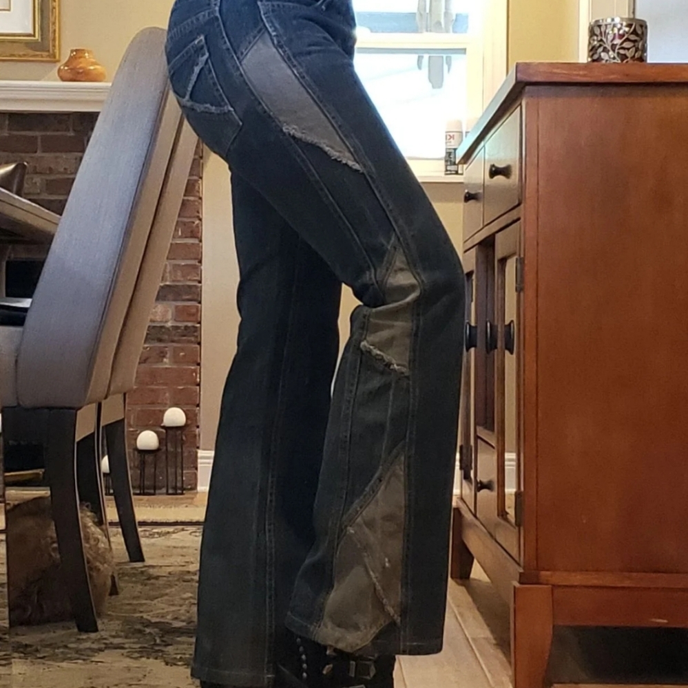90s Vintage Patchwork Jeans - Picture 1 of 13